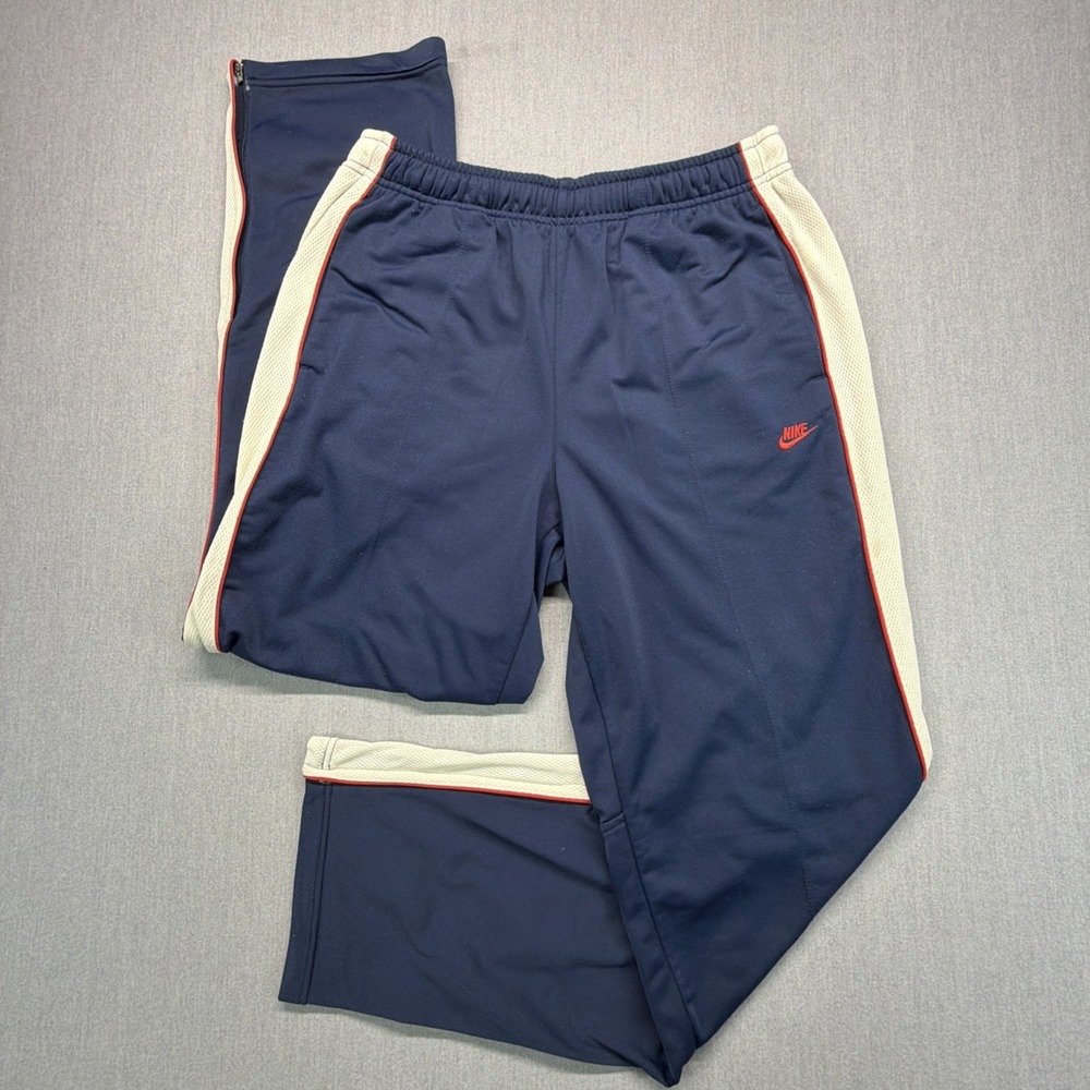 Vintage Nike Baggy Track Pants Mens Large Blue Stripe Baggy Skate Y2K